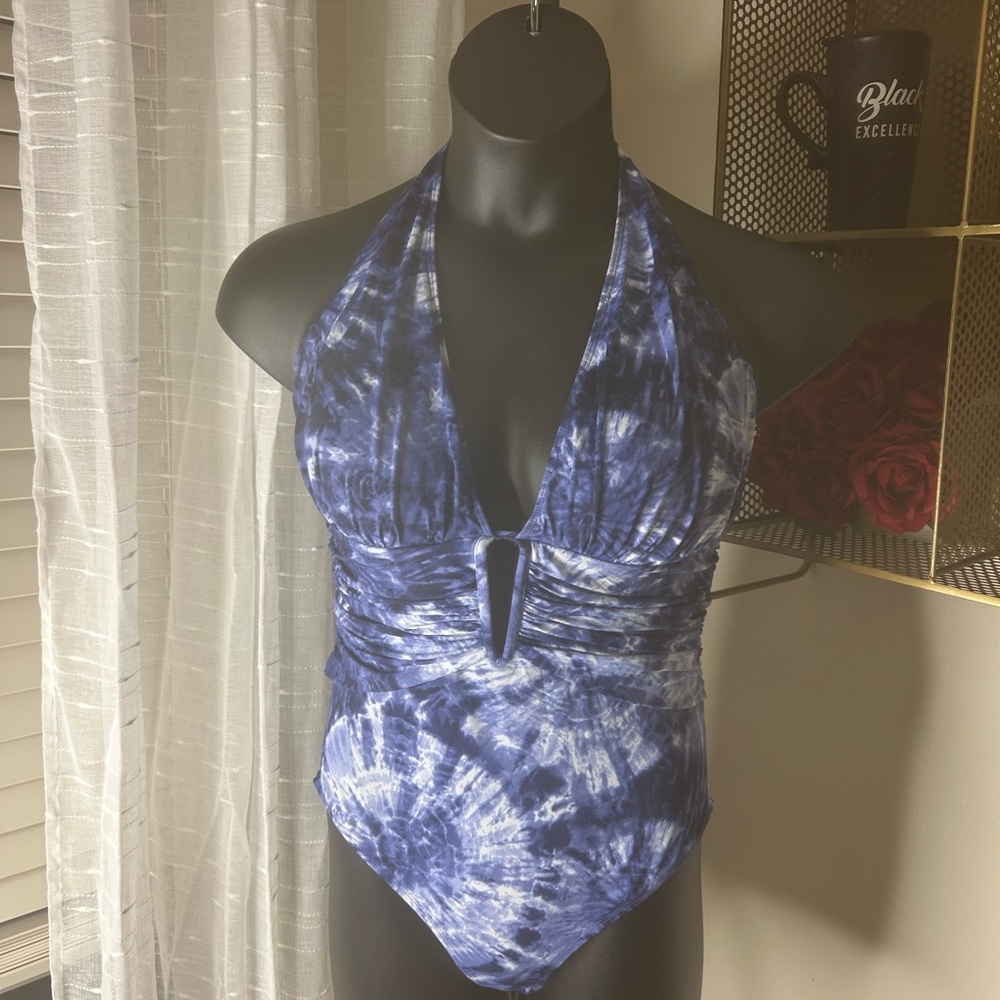 Bleu Rod Beattie Blue Tie-Dye One Piece Swimsuit